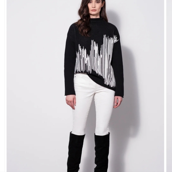 NWT Carlisle/perse Black sweater L - Picture 2 of 7